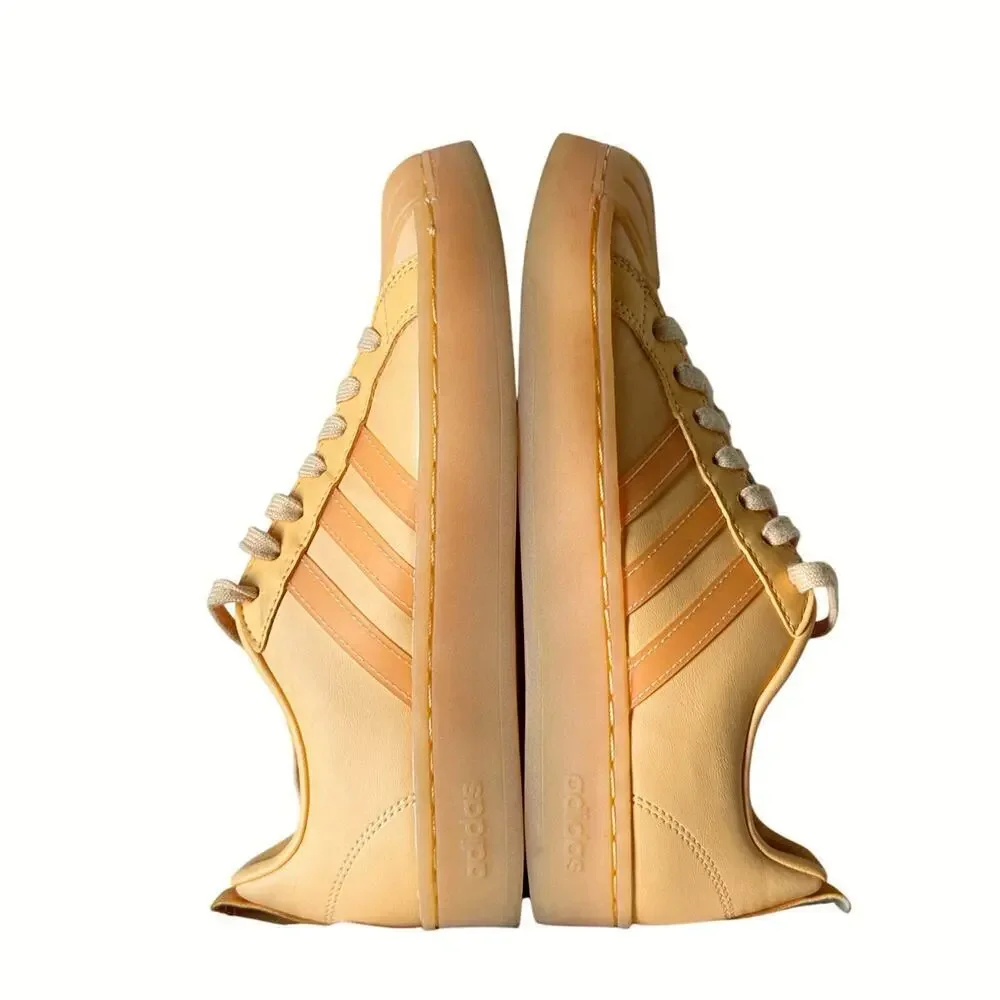 Adidas Streetcheck Sneaker - Women's Size 7 Orange Leather  Casual EUC